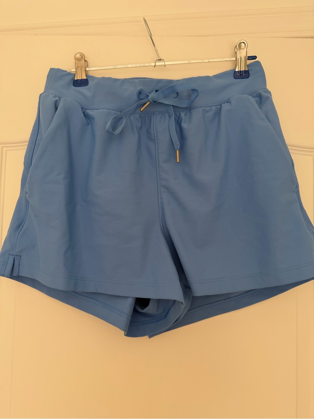 Women's Light Blue Athletic Drawstring Shorts
